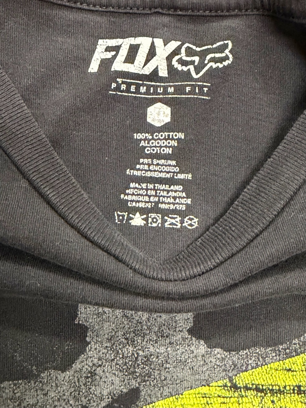 Fox Racing Motocross Graphic Tee Shirt Black Neon Yellow MFG SPEC Flaws - Picture 4 of 10